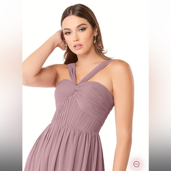 Azazie Dusty Rose Dionne Bridesmaid Dress - Picture 4 of 7